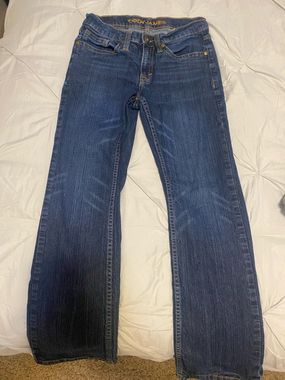 Cody James Men’s Boot Cut Jeans — Dark Blue